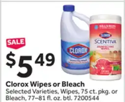 Stop&Shop Clorox Wipes or Bleach offer