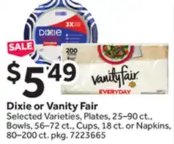 Stop&Shop Dixie or Vanity Fair offer