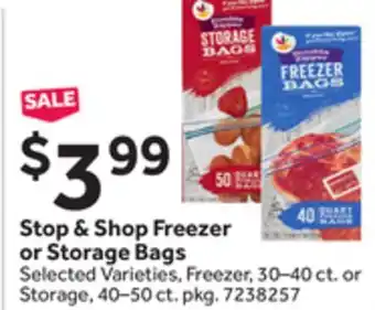 Stop&Shop Stop & Shop Freezer or Storage Bags offer