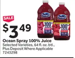 Stop&Shop Ocean Spray 100% Juice offer