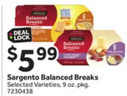 Stop&Shop Sargento Balanced Breaks offer