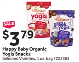 Stop&Shop Happy Baby Organic Yogis Snacks offer