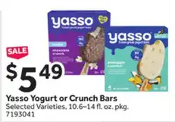 Stop&Shop Yasso Yogurt or Crunch Bars offer