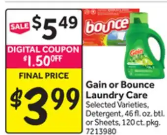 Stop&Shop Gain or Bounce Laundry Care offer