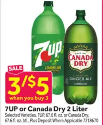 Stop&Shop 7UP or Canada Dry 2 Liter offer