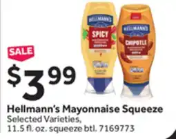 Stop&Shop Hellmann's Mayonnaise Squeeze offer