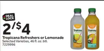 Stop&Shop Tropicana Refreshers or Lemonade offer