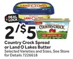 Stop&Shop Country Crock Spread or Land O Lakes Butter offer