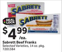 Stop&Shop Sabrett Beef Franks offer