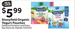 Stop&Shop Stonyfield Organic Yogurt Pouches offer