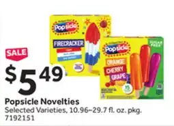 Stop&Shop Popsicle Novelties offer
