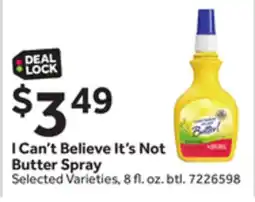 Stop&Shop I Can't Believe It's Not Butter Spray offer