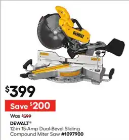 Lowe's 12-in 15-Amp Dual-Bevel Sliding Compound Miter Saw offer