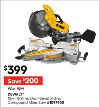 Lowe's 12-in 15-Amp Dual-Bevel Sliding Compound Miter Saw offer