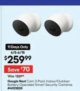Lowe's Cam 2-Pack Indoor/Outdoor Battery-Operated Smart Security Cameras offer