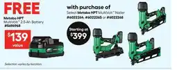 Lowe's HPT MultiVolt Nailer offer