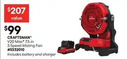 Lowe's V20 MaxF 7.5-in 3-Speed Misting Fan offer