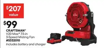 Lowe's V20 MaxF 7.5-in 3-Speed Misting Fan offer