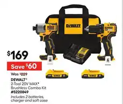 Lowe's 2-Tool 20V MAXF Brushless Combo Kit offer