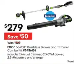 Lowe's 56-VoltG Brushless Blower and Trimmer Combo Kit offer