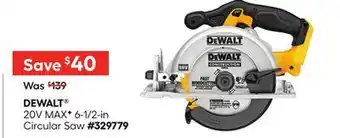 Lowe's 20V MAX* 6-1/2-in Circular Saw offer