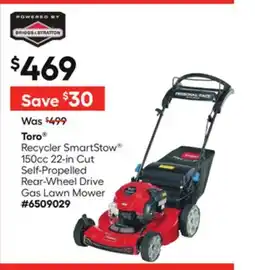 Lowe's Recycler SmartStow 150cc 22-in Cut Self-Propelled Rear-Wheel Drive Gas Lawn Mower offer