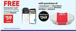 Lowe's Chamberlain or CRAFTSMAN Garage Door Opener offer