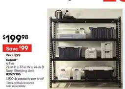 Lowe's 4-Tier 72-in H x 77-in W x 24-in D Steel Shelving Unit offer