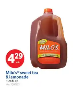 Lidl Milo's sweet tea & lemonade offer