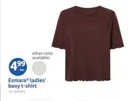 Lidl Esmara ladies' boxy t-shirt offer