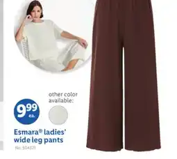 Lidl Esmara ladies' wide leg pants offer