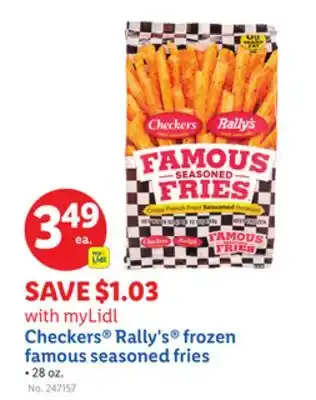 Lidl Checkers Rally's frozen famous seasoned fries offer