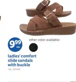 Lidl ladies' comfort slide sandals with buckle offer