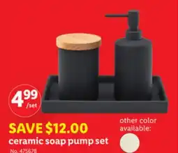 Lidl ceramic soap pump set offer