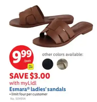 Lidl Esmara ladies' sandals offer