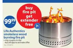 Lidl Life Authentics smokeless wood burning fire pit offer