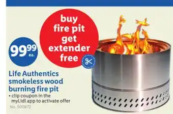 Lidl Life Authentics smokeless wood burning fire pit offer