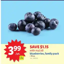 Lidl blueberries, family pack offer