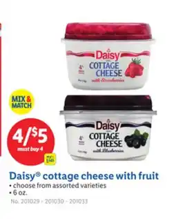 Lidl Daisy cottage cheese with fruit offer