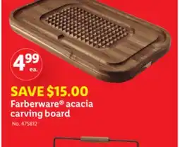 Lidl Farberware acacia carving board offer