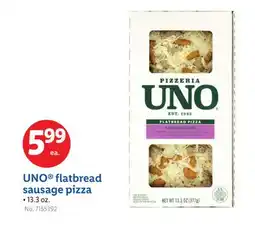 Lidl UNO fl atbread sausage pizza offer