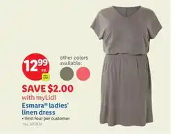 Lidl Esmara ladies' linen dress offer