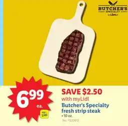 Lidl Butcher's Specialty fresh strip steak offer