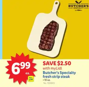 Lidl Butcher's Specialty fresh strip steak offer