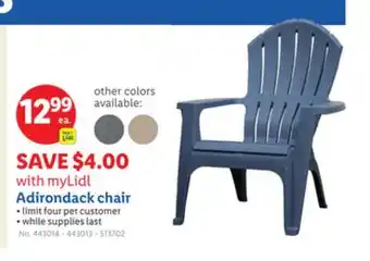 Lidl Adirondack chair offer