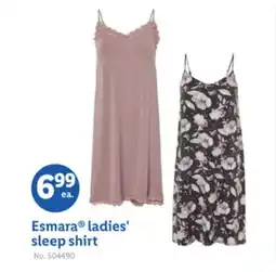 Lidl Esmara ladies' sleep shirt offer