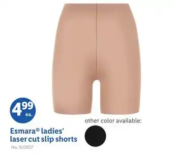 Lidl Esmara ladies' laser cut slip shorts offer