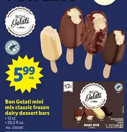 Lidl Bon Gelati mini mix classic frozen dairy dessert bars offer