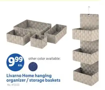Lidl Livarno Home hanging organizer/storage baskets offer