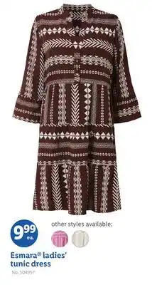 Lidl Esmara ladies' tunic dress offer